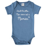 Body Manche courte "Mon coeur est a maman"
