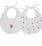 Lot de 2 bavoirs "Mon petit coeur" - BB&Co