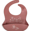 Bavoir silicone imprimé fleurs d'automne