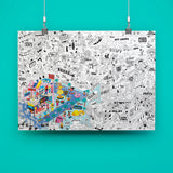 crazy farm poster géant -Omy