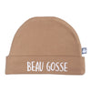 Bonnet doublé pur coton "Beau gosse" camel