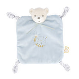Doudou Ourson 4 noeuds Bleu