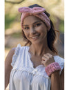 Set bandeau + manchons dans pochon sauge