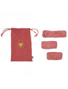 Set bandeau + manchons dans pochon terracotta