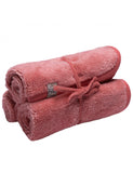 Set 3 serviettes visage bamboo terracotta
