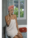 Serviette turban cheveux bambou dragée