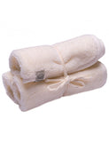 Set 3 serviettes visage bamboo lait