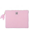 Pochette zippée vichy taille M