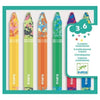6 crayons de couleurs multicolores