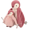 Peluche calins manchots rose