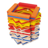 Batibloc color - 100 planchettes en bois colorées - Vilac