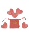 Set 5 cotons coeur terracotta