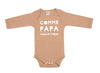 Body manches longues "Comme papa mais en mieux" camel