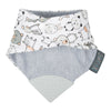 Bavoir-bandana avec embout de dentition panda blanc / gris