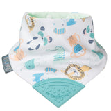 Bavoir-bandana avec embout de dentition safari multicolore