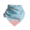 Bavoir-bandana avec embout de dentition - fleurs vintage