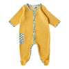 Dors-bien velours ocre / imprimé multicolore Baby Pop