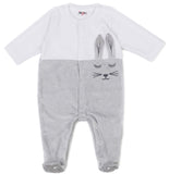 Dors-bien mixte velours lapin Une étoile est née gris/blanc