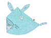 Doudou lapin petit cœur imprimé palmiers / céladon