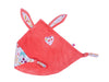 Doudou lapin petit cœur imprimé palmiers / céladon