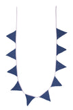 Guirlande fanions coton Nuit Etoilée gris/ indigo/ argent