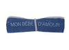 Lange en double gaze de coton gaufré bleu pois argent