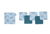 Lingettes lavables & pochette assortie imprimé palmiers / vert