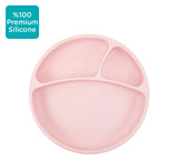 Assiette antidérapante en silicone Minikoioi - Rose