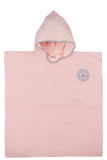 Poncho de bain en nid d'abeille rose