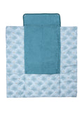 Tapis à langer pliable avec poches imprimé palmiers / vert