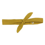 Bandeau à nouer gaze uni moutarde