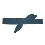 Bandeau à nouer gaze uni vert paon