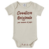 Body Manche courte "Création originale" sable
