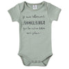 Body Manche courte "adorable" vert de gris