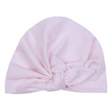 Bonnet forme turban Rose Pastel
