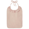 Grand bavoir bambou et gaze de coton rose blush