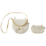 Sac + porte-monnaie chat ivoire